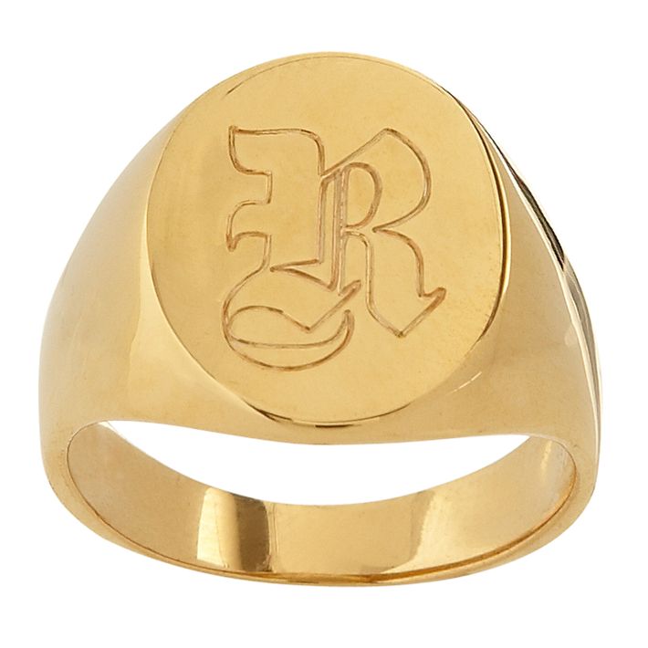 Sarah Chloe Monogrammed Classic Oval Signet Ring | Mark and Graham