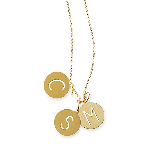 Sarah Chloe Layered 3-Disc Initial Necklace
