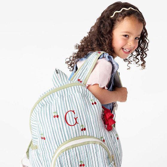 Embroidered Quilted Backpack