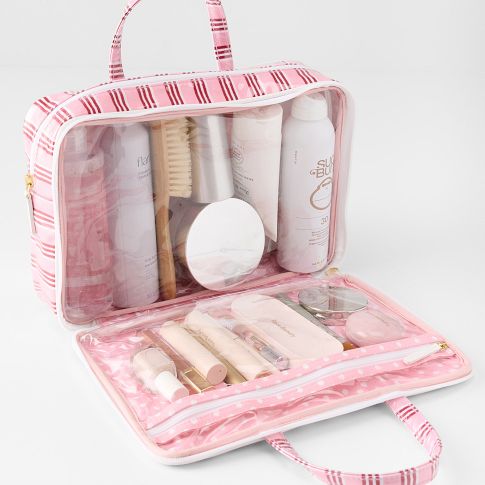 Clear Coated Travel Makeup Pouch | Mark and Graham