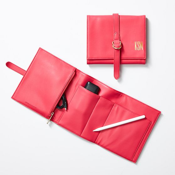 Faux Leather Tech Clutch