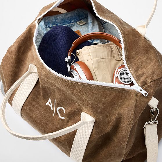 Mark &amp; Graham x Steele Waxed Canvas Weekender and Travel Pouch Set