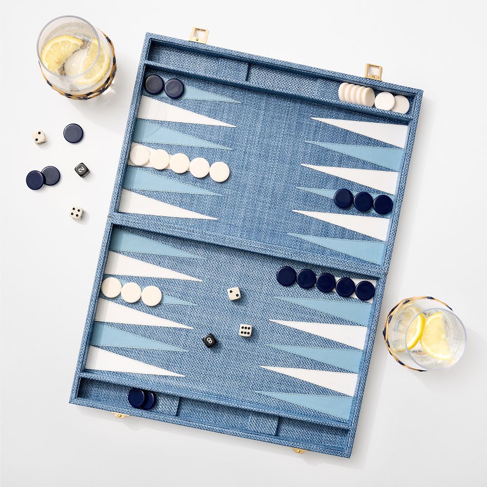 Raffia Backgammon Game Set