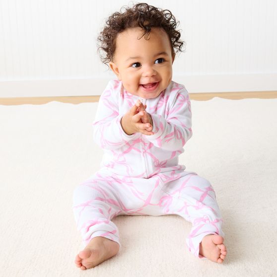 Baby One-Piece Block Print Pajamas​
