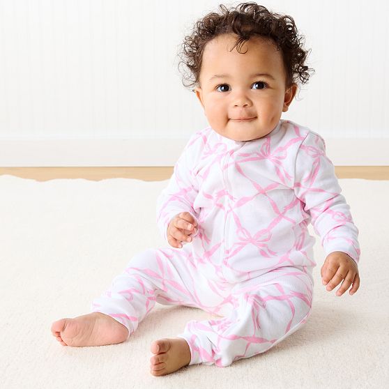 Baby One-Piece Block Print Pajamas​