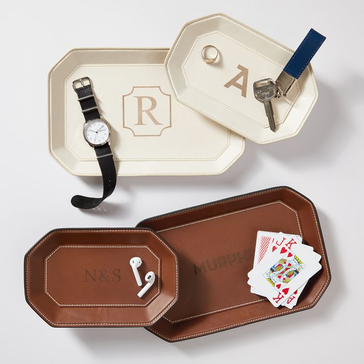 Geo Leather Catchall – Octagon Tray | Mark and Graham