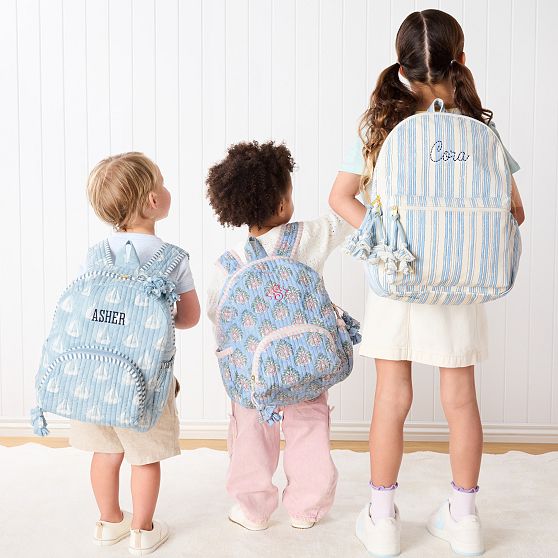 Block Print Quilted Backpack