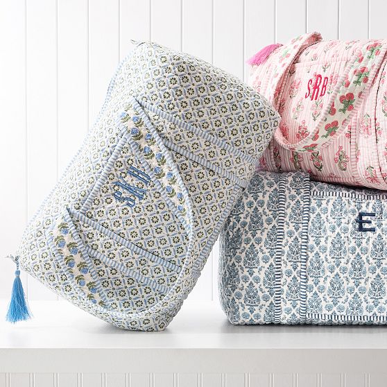 Block Print Quilted Weekender