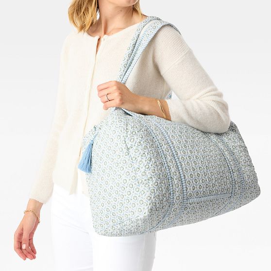 Block Print Quilted Weekender