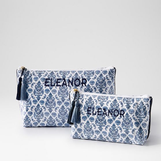 Clear Coated Travel Pouch, Set of 2
