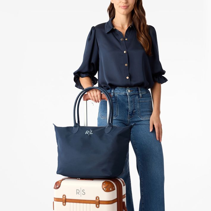 blue travel tote bag BEIS The Leather Trim Introducing our newest tote Dock & Bay Everyday Tote