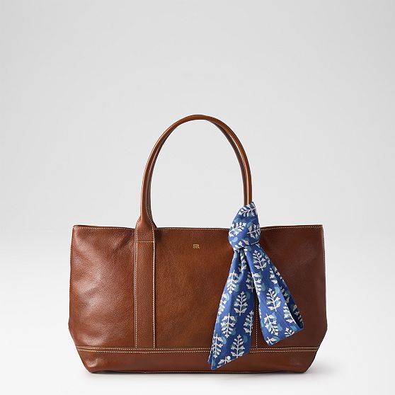 Sylvie Leather Tote with Wrapped Handles