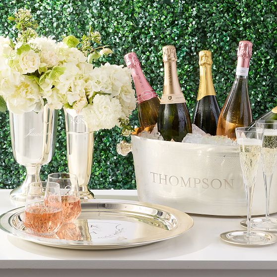 Celebration Silver Etched Tray