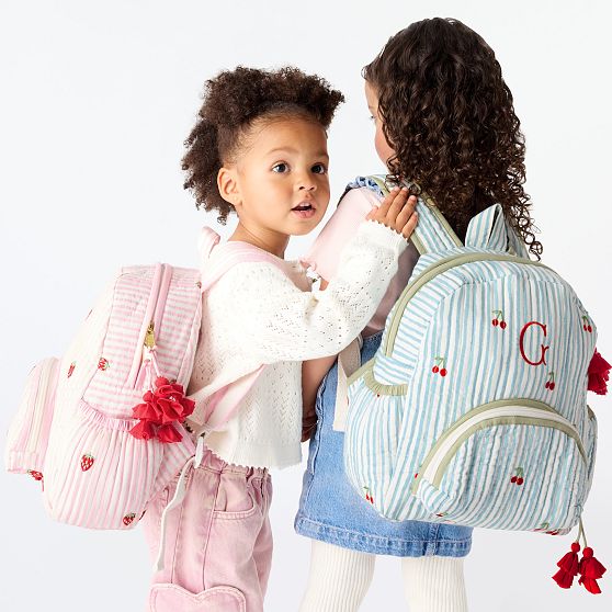 Embroidered Quilted Backpack