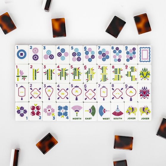 Bam Bird Boutique Tortoise Mahjong Tile Set