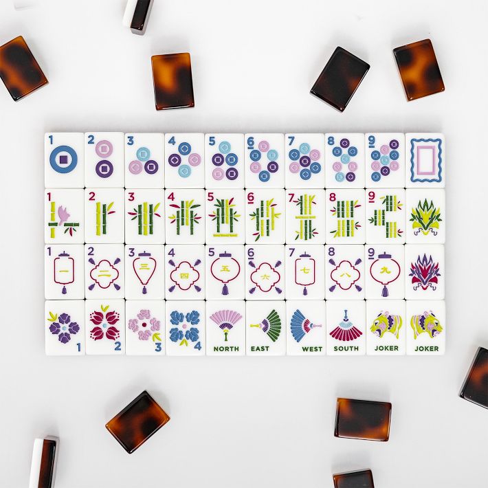 Bam Bird Boutique American Tortoise Mahjong Tile Set | Mark and Graham