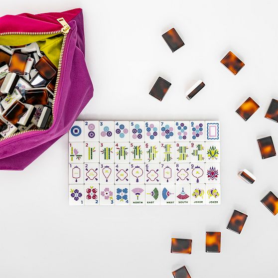 Bam Bird Boutique Tortoise Mahjong Tile Set