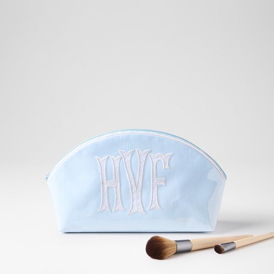 Clear Coated Appliqué Travel Pouch