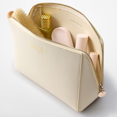 Monogrammed Fillmore Vegan Diamond Travel Pouch | Mark and Graham