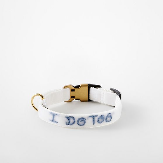 Hand-Embroidered Velvet Dog Collar