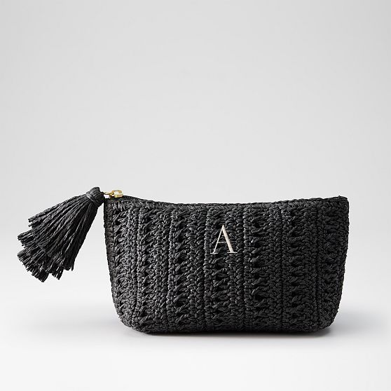 Soleil Raffia Tassel Pouch