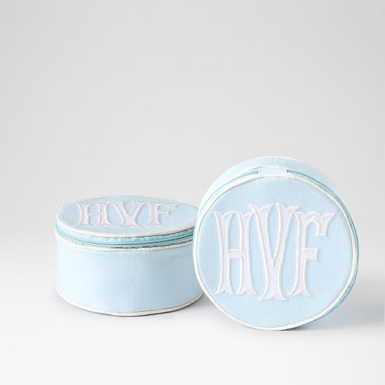Clear Coated Appliqué Travel Jewelry Organizer