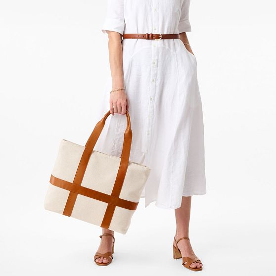 Marin Canvas and Leather Travel Tote