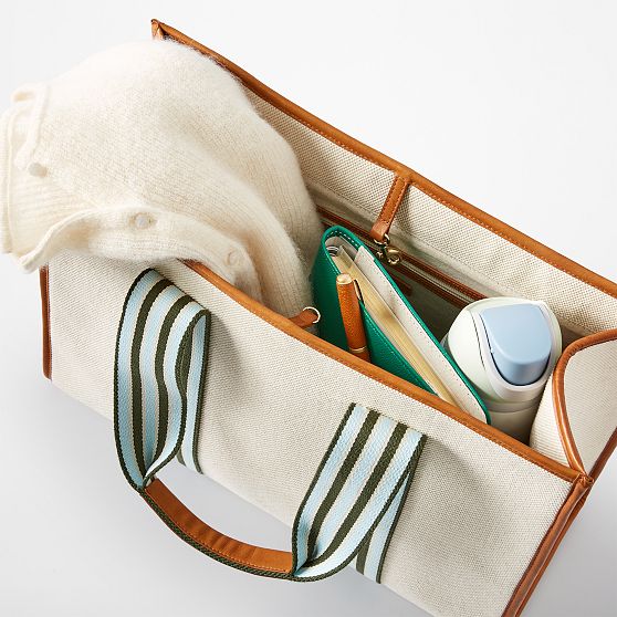 Marin Leather and Canvas Tote
