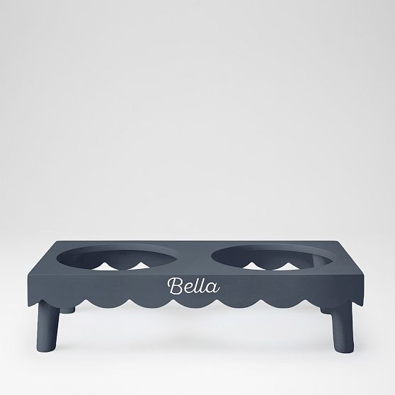 Scalloped Pet Bowl Stand