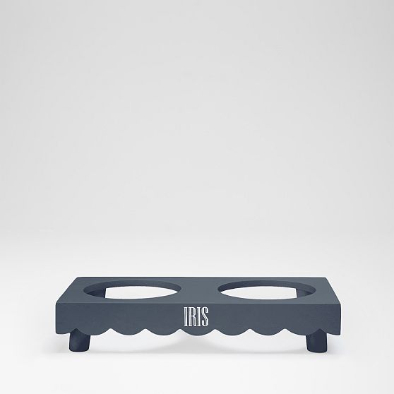 Scalloped Pet Bowl Stand