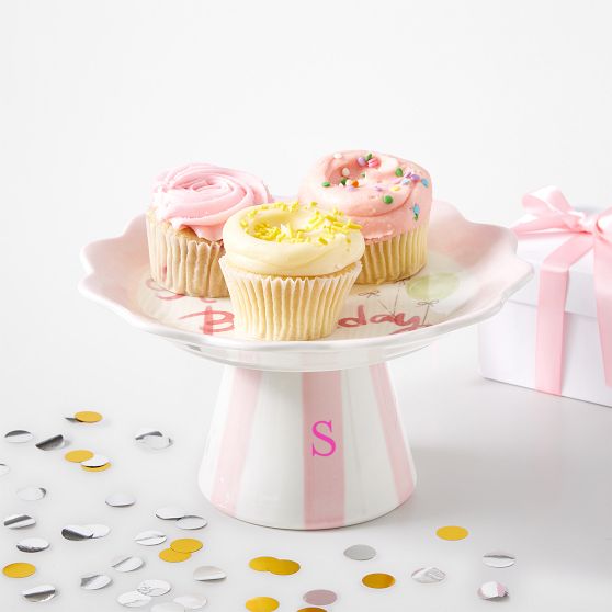 Hand Painted Birthday Cake Stand