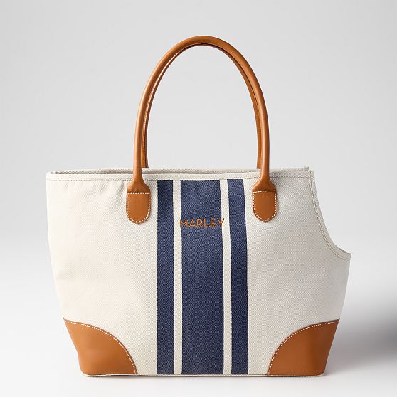 Parker Canvas and Leather Pet Carrier Tote