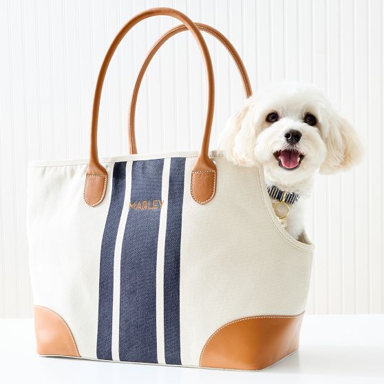 Parker Canvas and Leather Pet Carrier Tote