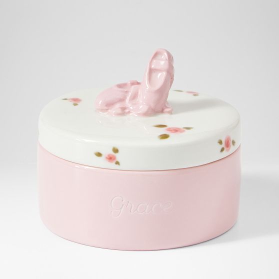 Hand-Painted Ceramic Keepsake Box