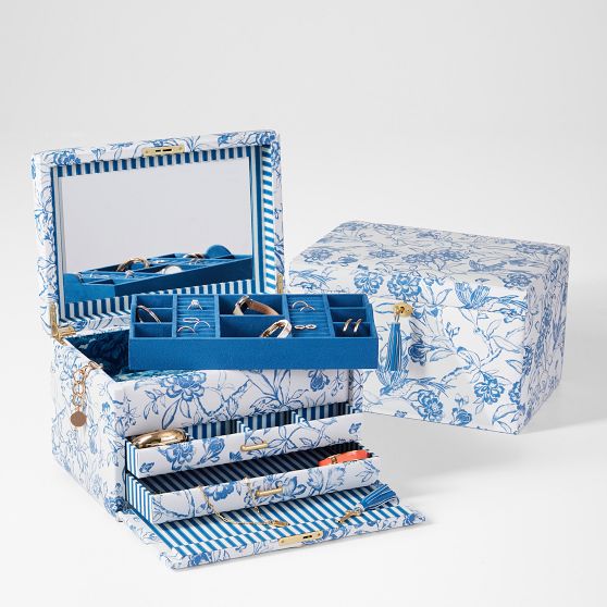 Sanderson Deluxe Dresser Top Jewelry Box | Mark and Graham