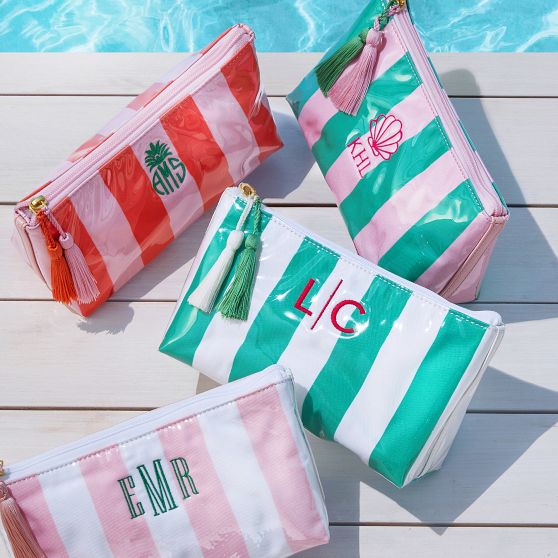 Clear Coated Travel Pouch, Set of 2