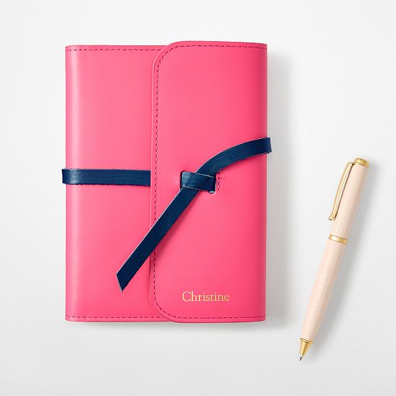 Leather Refillable Journal with Tie