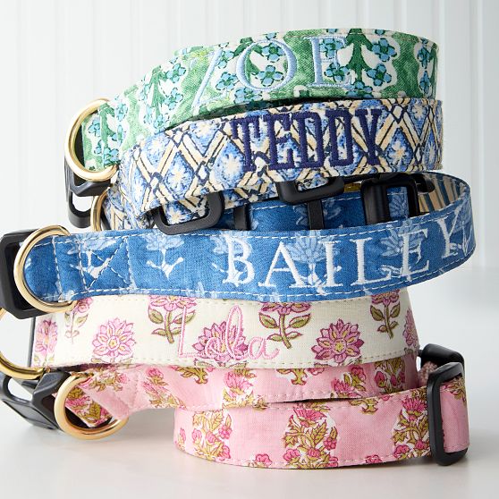 Block Print Dog Collar