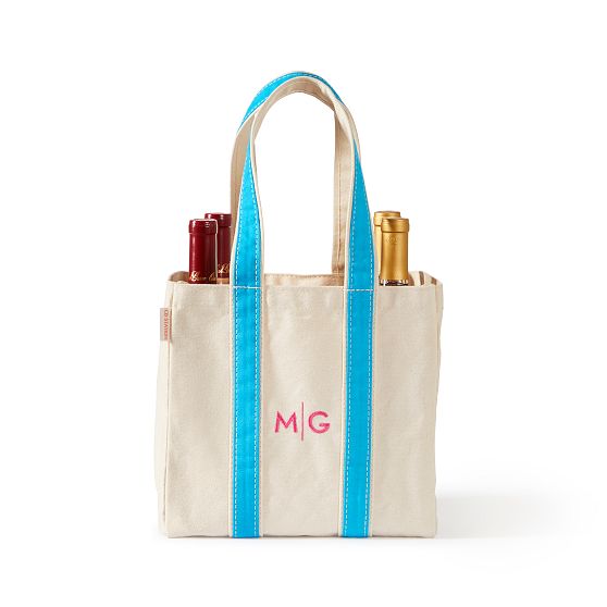 Canvas Four Bottle Wine Tote