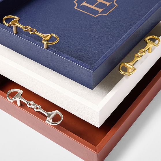 Horsebit Leather Tray