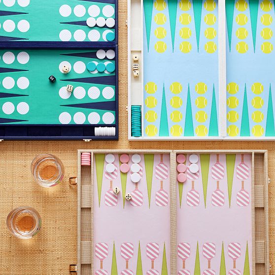 Raffia Backgammon Set