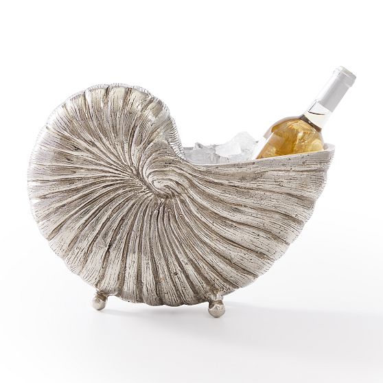 Silver Nautilus Wine Bucket
