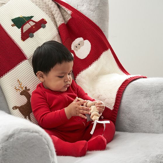 Pottery Barn Kids Holiday Heirloom Baby Blanket