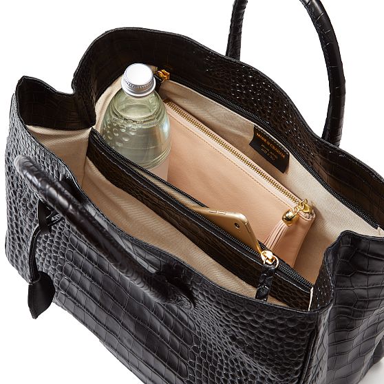 Elisabetta Embossed Croc Leather Handbag