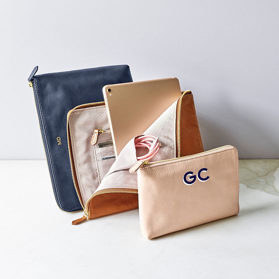 Leather Commute Clutch