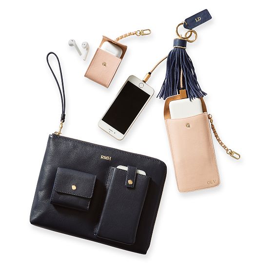 Oversized Leather Tassel Charging Keychain