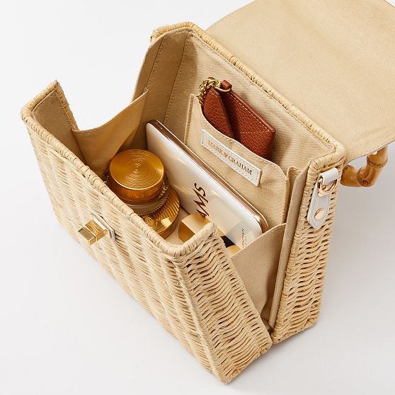 Bamboo Wicker Crossbody