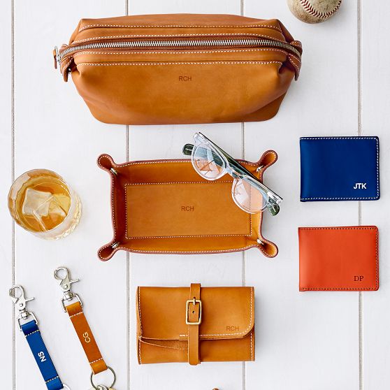 Baseball Leather Travel Pouch