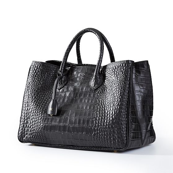Elisabetta Embossed Croc Leather Handbag