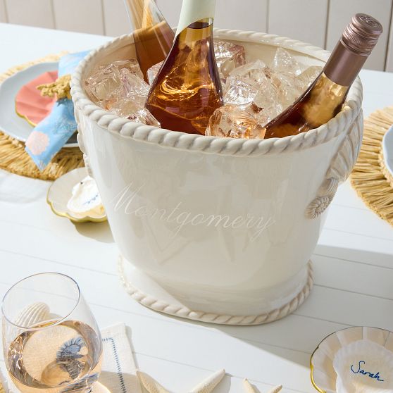 Seashell Ceramic Wine Bucket